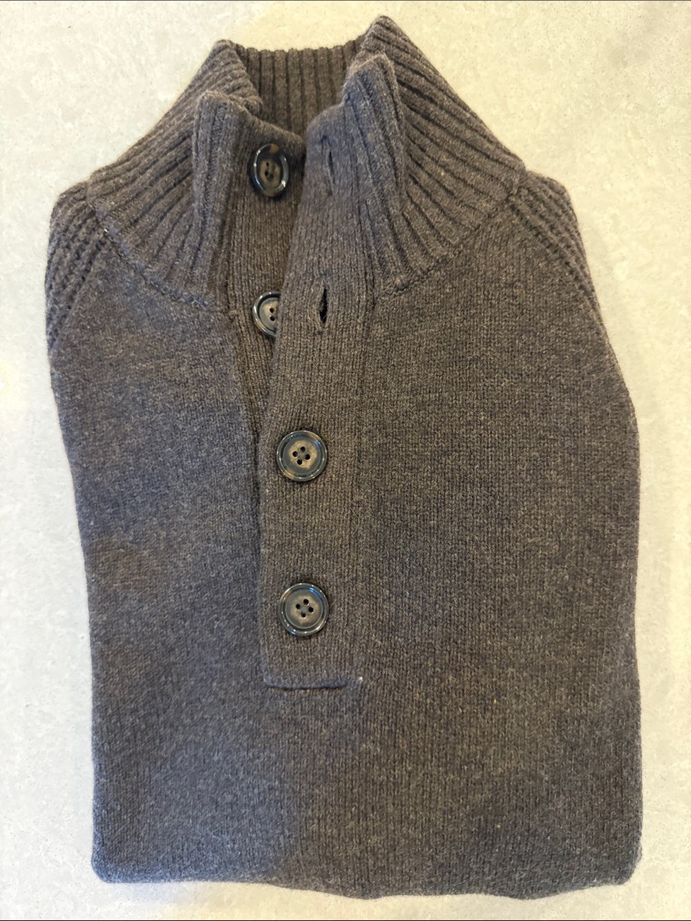 Banana Republic Brown Wool Button Front Knit Sweater